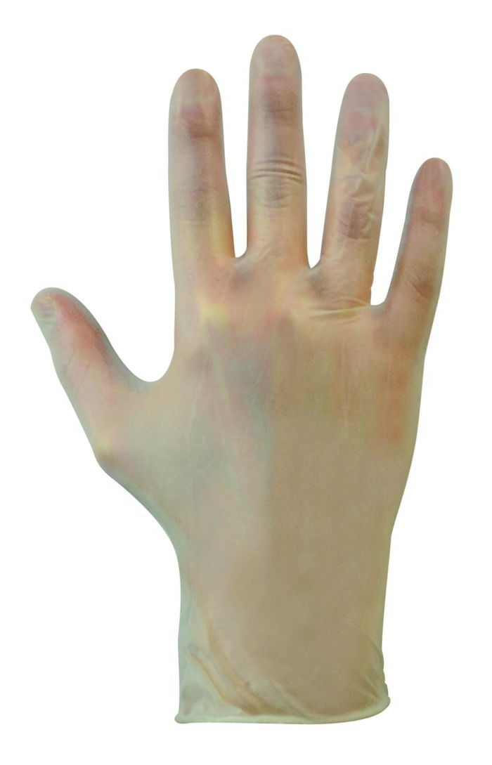 Shield GD47 Powdered Clear Vinyl Gloves (100 Box) - Image 2