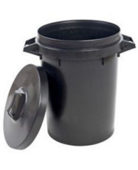 Black Heavy Duty Dustbin 90L
