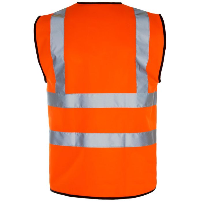 Orange Hi Vis Velcro Vest EN ISO 20471 - Image 2