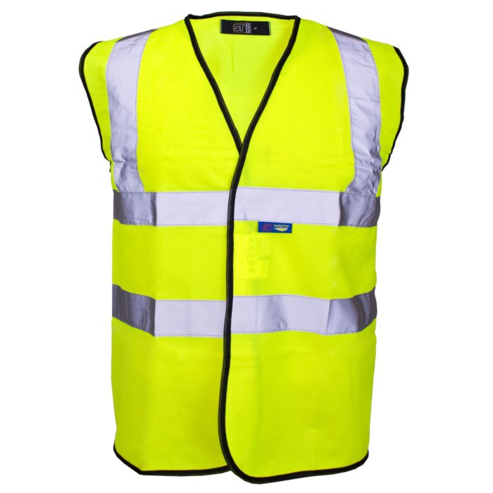Yellow Hi Vis Velcro Vest EN ISO 20471
