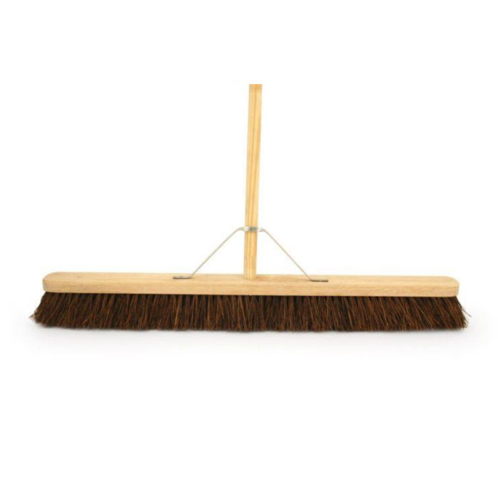 36" Stiff Bassine Wooden Broom with Stay