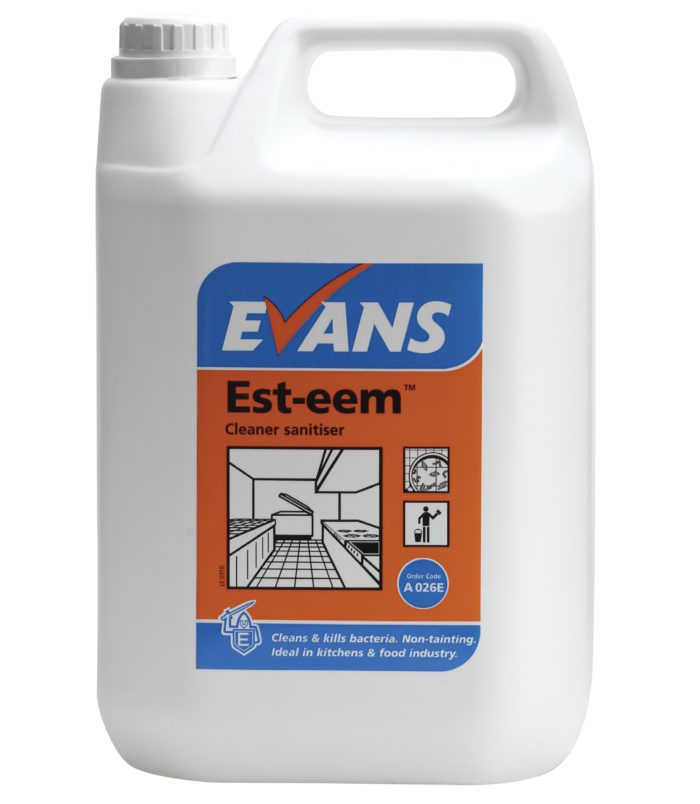 Evans Est-eem Unperfumed Cleaner Sanitiser 5L