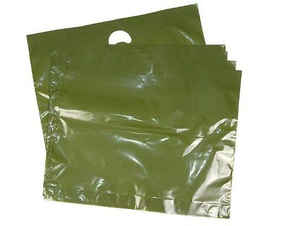 Harrods Green Patch Handle Carrier Bag 15x18+3" 200g (500 Box)