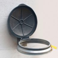 Wall Mounted Round Galvanized Sack Holder
