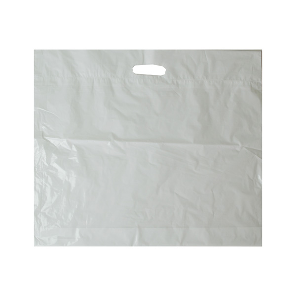 White Patch Handle Carrier Bag 22x18+3" (500 Box)