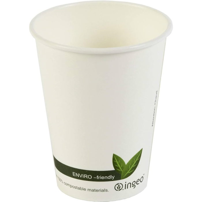 Ingeo Compostable Single Wall Cups White (1000 Cups)