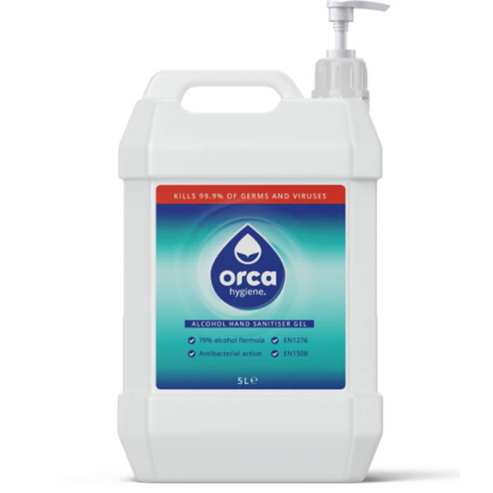 Orca Instant Alcohol Hand Sanitiser Gel 5L (With Pump)