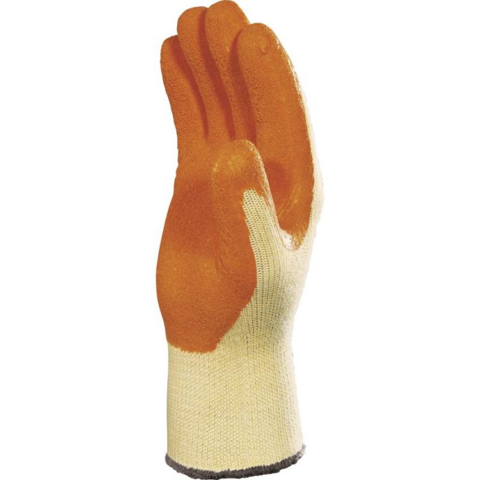 Delta Plus VE730 Orange Latex Coated Gloves - Image 2