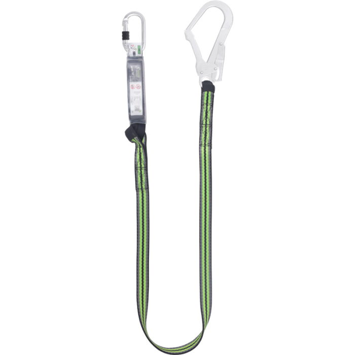 Kratos Shock Absorbing Webbing Lanyard with Scaff Hook 1.8m