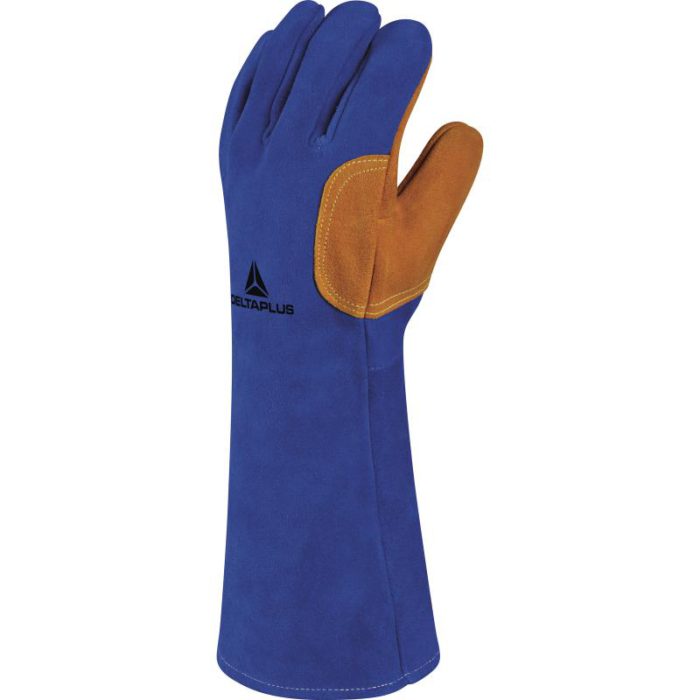 Delta Plus Reinforced Palm Blue Welding Gauntlet