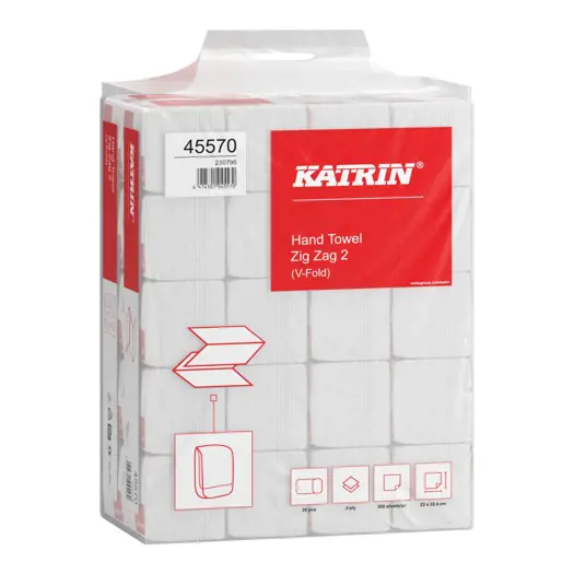 Katrin Classic V-Fold Paper Hand Towels Zig-Zag (4000 Sheets) - Image 2