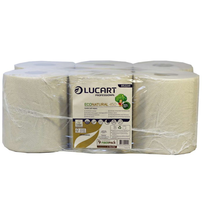 Lucart EcoNatural Centrefeed Rolls 2-Ply 135m (6 Rolls)