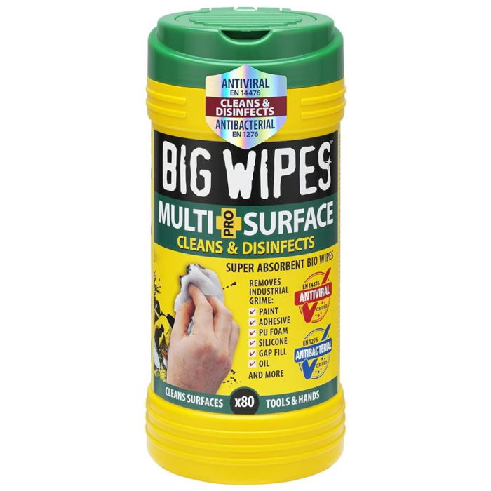 Big Wipes Multi-Surface Bio Wipes Tub (80 Wipes)