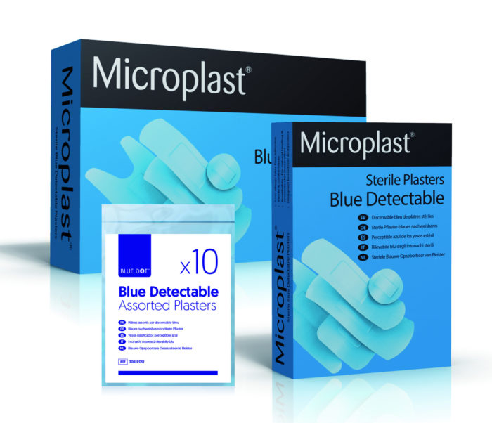 Microplast Blue Detectable Plasters (100 Assorted Box)