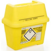 Sharpsafe 2L Sharps Bin - Yellow Lid