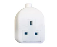 SMJ White Rubber Trailing Extension Socket (1 Gang)