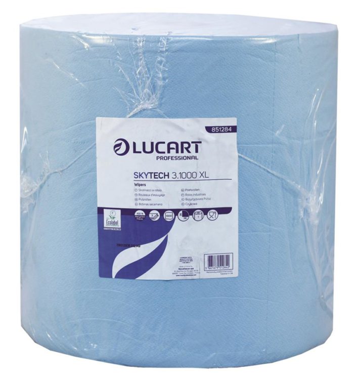 Lucart Skytech Blue Industrial Roll 3-Ply (360mm x 360m)