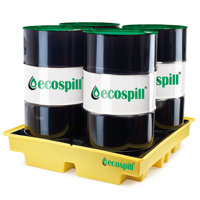 Ecospill PE 4 Drum Spill Pallet (131x 131 x 37cm)
