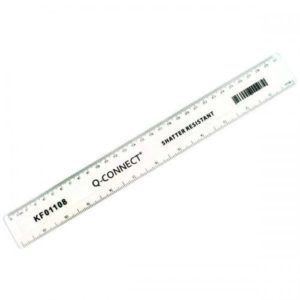 Q-Connect 300mm/30cm Shatterproof Clear Ruler