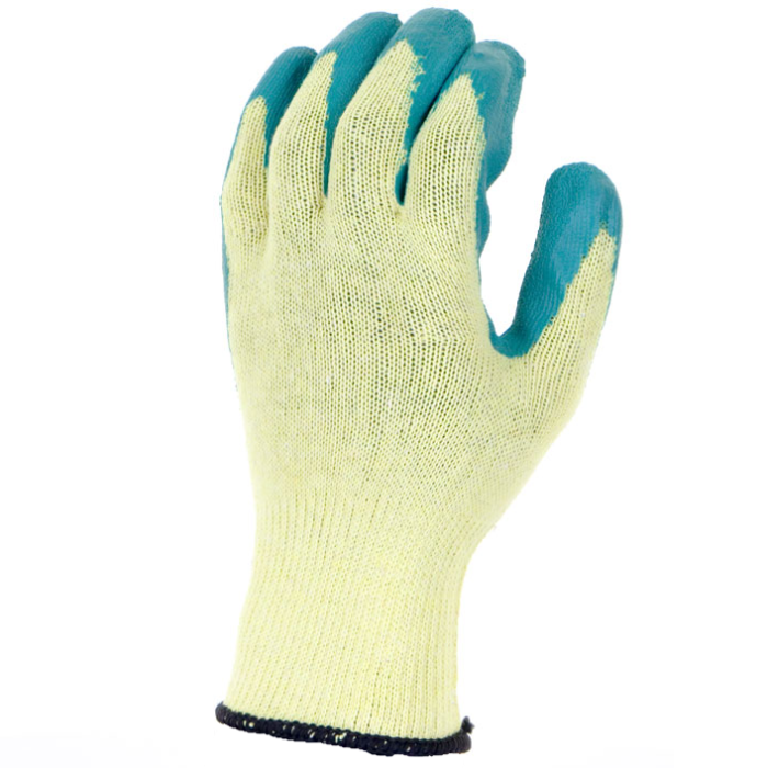 Green Latex Grip Gloves