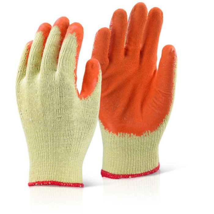 Orange Latex Grip Gloves - Image 2