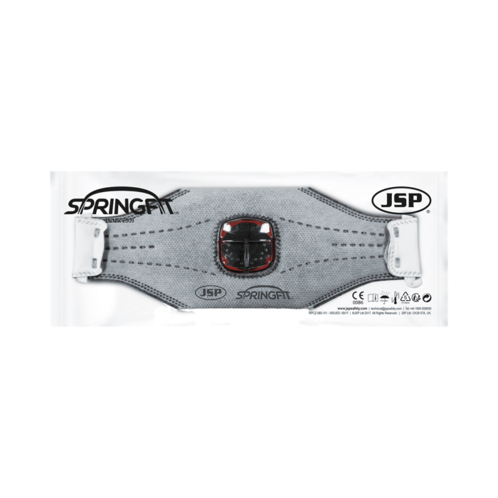 JSP SpringFit™ Valved Respirator FFP3 Carbon (10 Pack) - Image 2