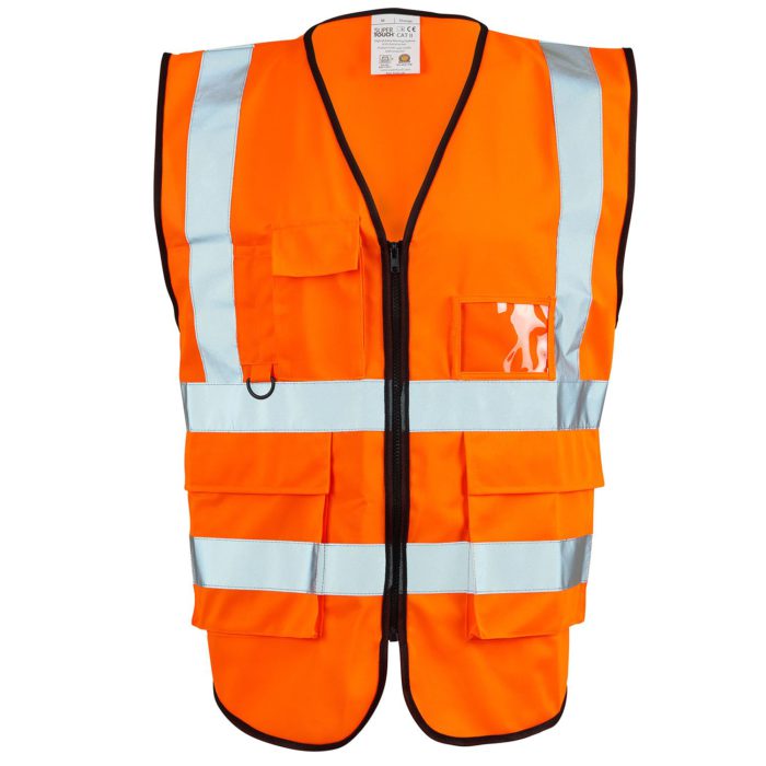 Orange Hi-Vis Executive Vest EN ISO 20471