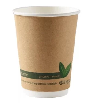 Kraft Compostable Double Wall Paper Cups (500 Cups)