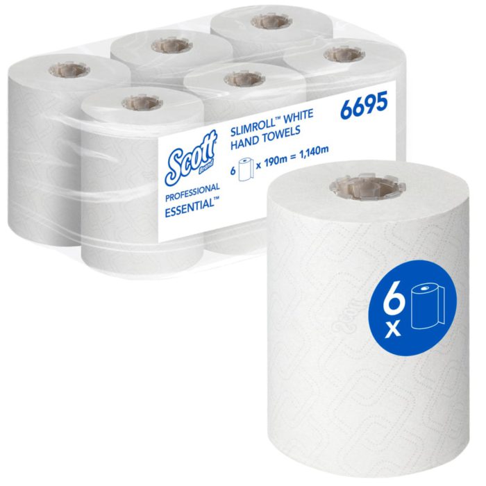 Scott® Essential Slimroll Hand Towels 1-Ply 190m (6 Pack) 6695 - Image 2