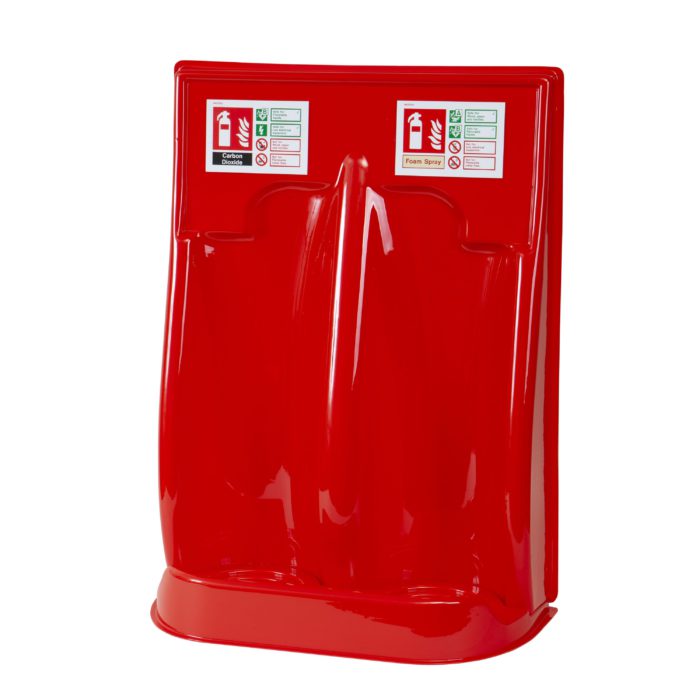 Double Red Fire Extinguisher Stand