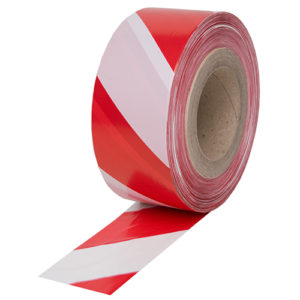 Red/White Non-Adhesive Barrier Tape 75mm x 500m
