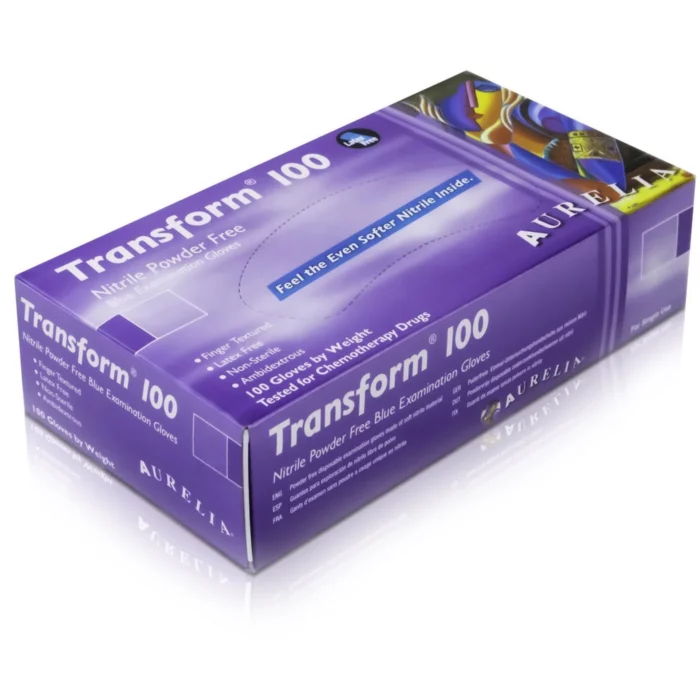 Aurelia Transform 100 Blue Nitrile Gloves (100 Box)
