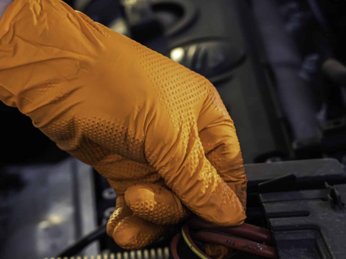 Aurelia Ignite Heavy Duty Orange Nitrile Gloves (100 Box) - Image 2