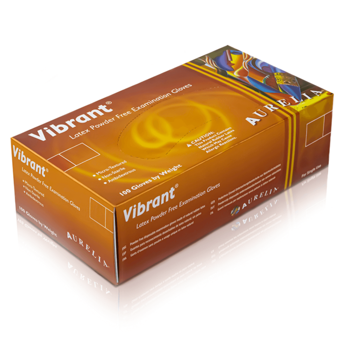 Aurelia Vibrant Powder-Free Latex Gloves (100 Box)