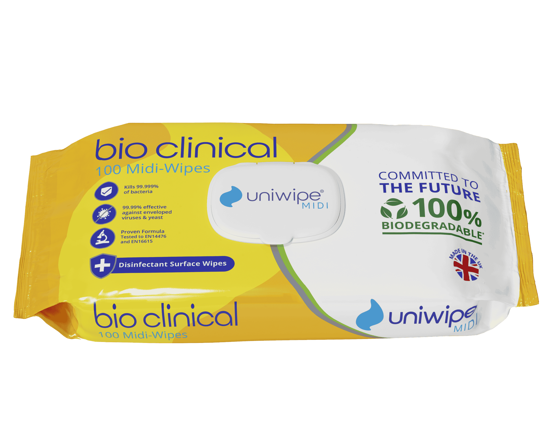 Uniwipe Bio Clinical Disinfectant Surface Wipes (100 Wipes)