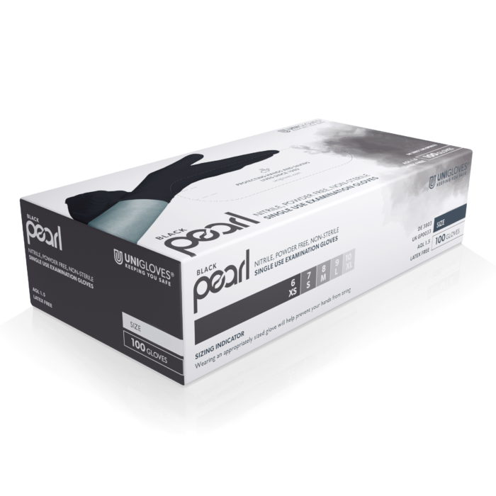 Uniglove Black Pearl Nitrile Gloves (100 Box)