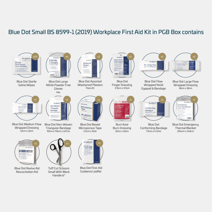 Blue Dot BS 8559-1 Workplace First Aid Kit Small - Image 2